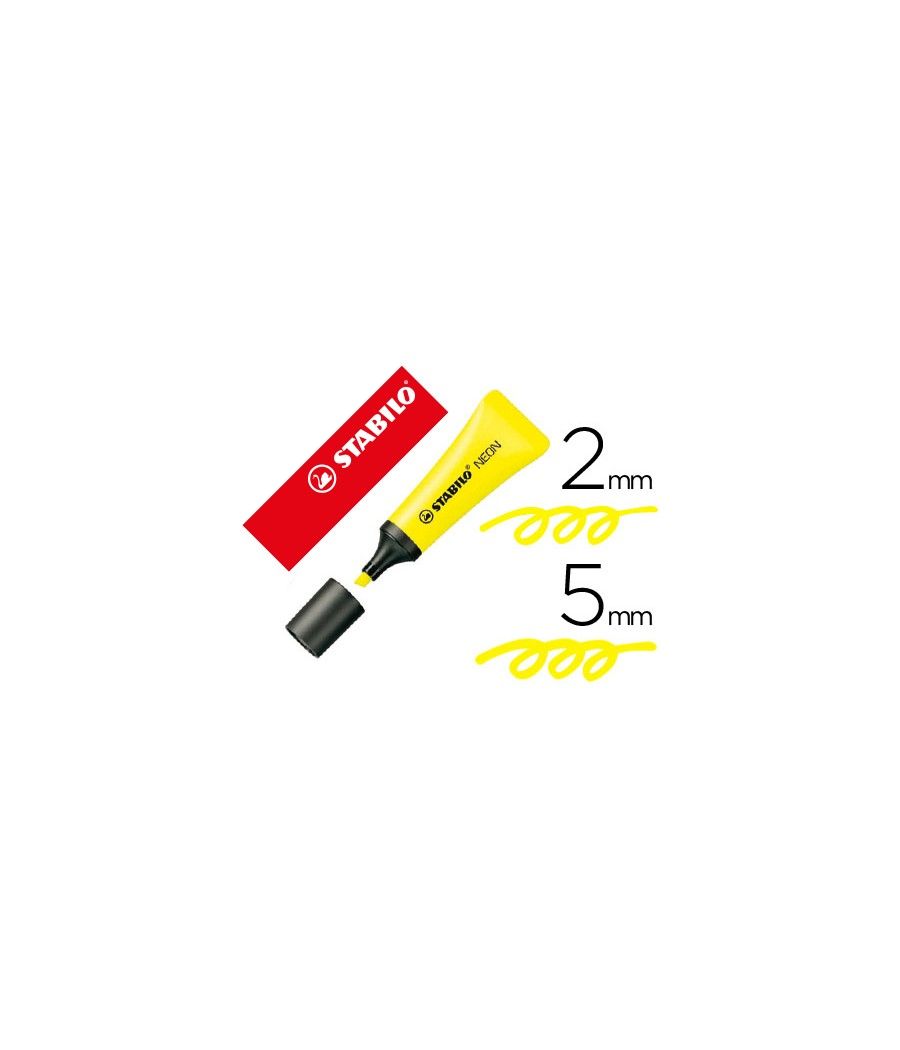 Rotulador stabilo fluorescente 72 amarillo neon PACK 10 UNIDADES - Imagen 2