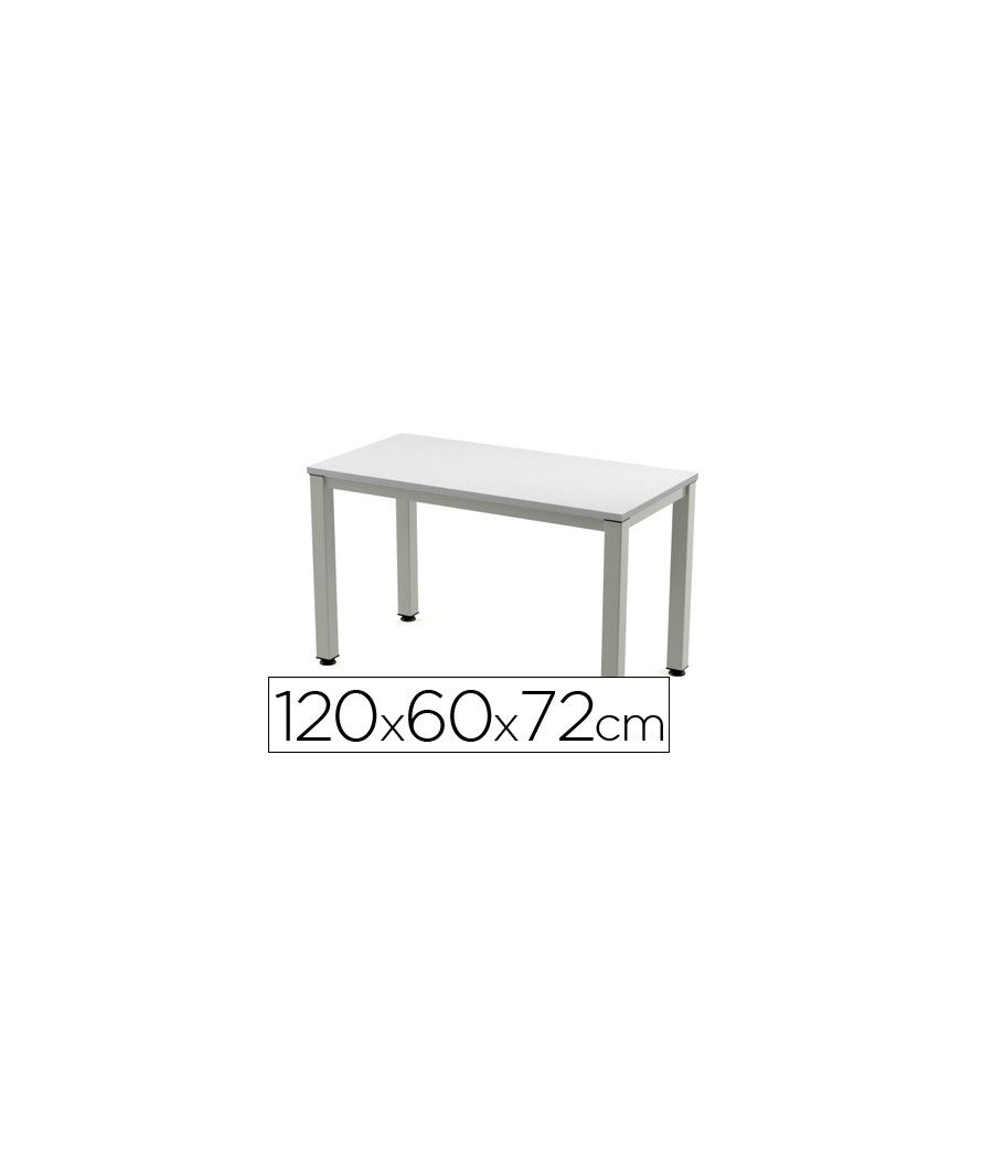 Mesa de oficina rocada executive 200ad02 aluminio /gris 120x60 cm - Imagen 2
