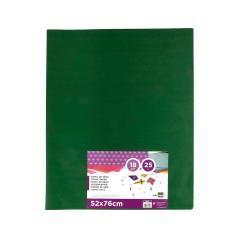 Papel seda liderpapel verde oscuro 52x76cm 18 gr/m2 paquete de 25 hojas - Imagen 3