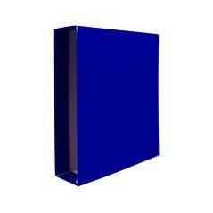 Caja archivador liderpapel de palanca cartón folio documenta lomo 82mm color azul - Imagen 4