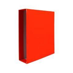 Caja archivador liderpapel de palanca cartón folio documenta lomo 82mm color rojo - Imagen 4