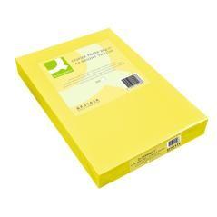 Papel color q-connect din a3 80gr amarillo neon paquete de 500 hojas - Imagen 3