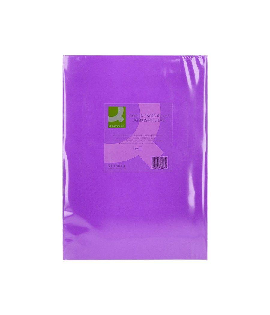 Papel color q-connect din a3 80gr lila paquete de 500 hojas - Imagen 3