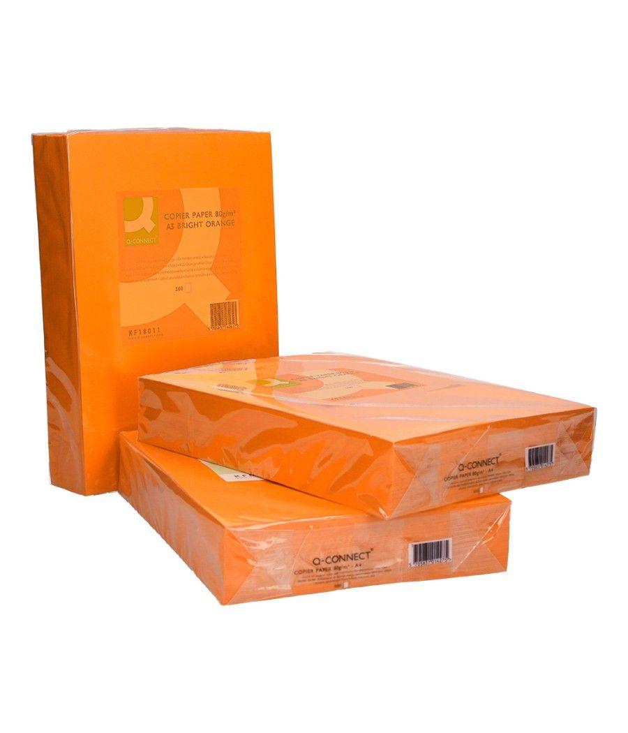 Papel color q-connect din a3 80 gr naranja intenso paquete de 500 hojas - Imagen 6