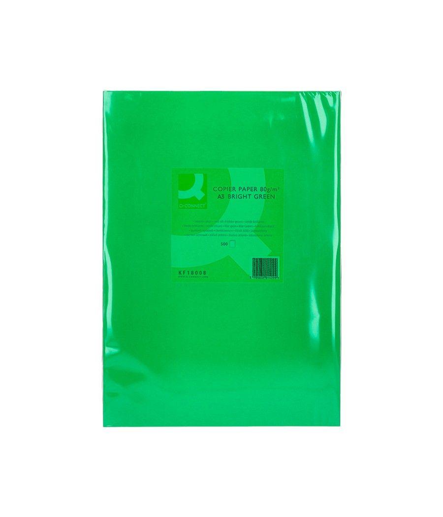 Papel color q-connect din a3 80gr verde intenso paquete de 500 hojas - Imagen 3