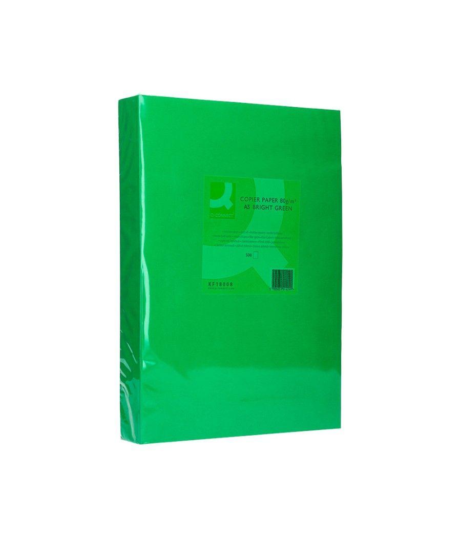 Papel color q-connect din a3 80gr verde intenso paquete de 500 hojas - Imagen 4