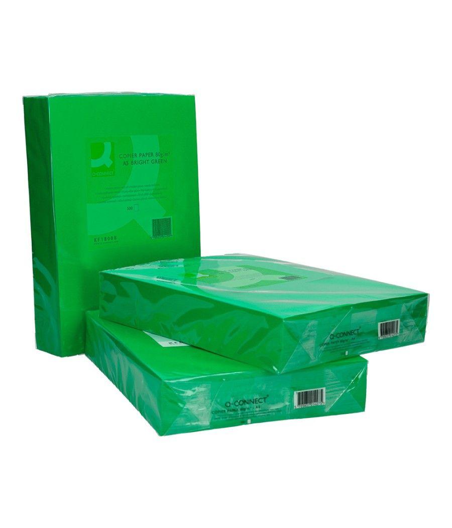 Papel color q-connect din a3 80gr verde intenso paquete de 500 hojas - Imagen 6