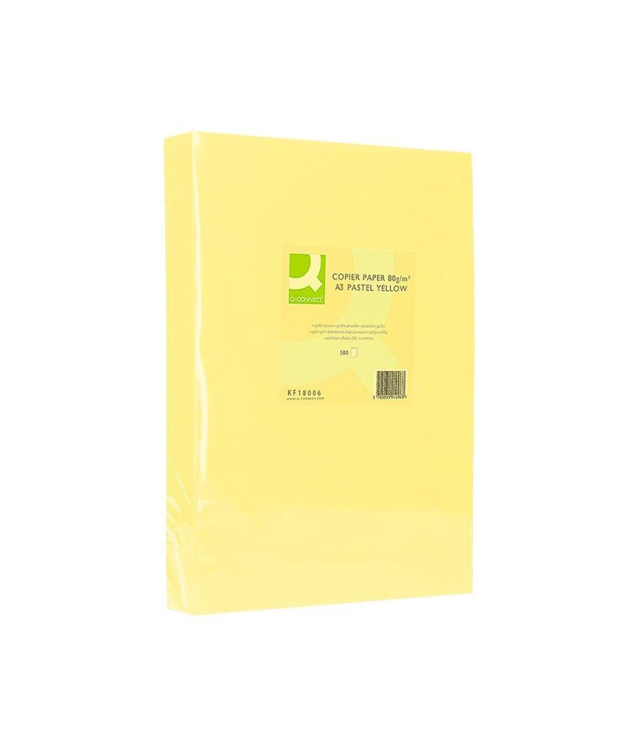 Papel color q-connect din a3 80gr amarillo paquete de 500 hojas - Imagen 4