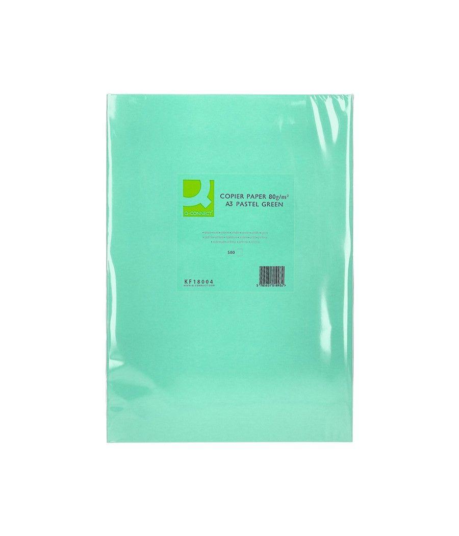 Papel color q-connect din a3 80 gr verde paquete de 500 hojas - Imagen 3