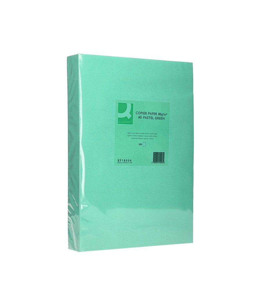 Papel color q-connect din a3 80 gr verde paquete de 500 hojas - Imagen 4