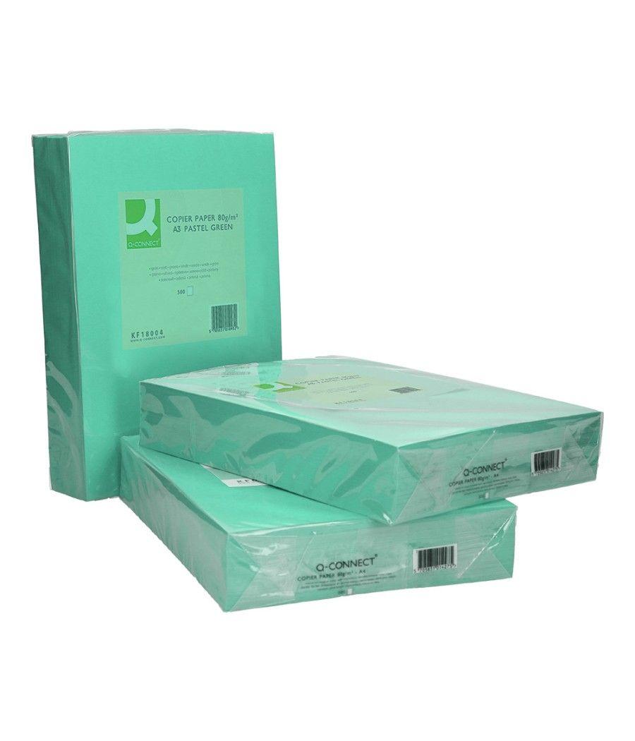 Papel color q-connect din a3 80 gr verde paquete de 500 hojas - Imagen 6