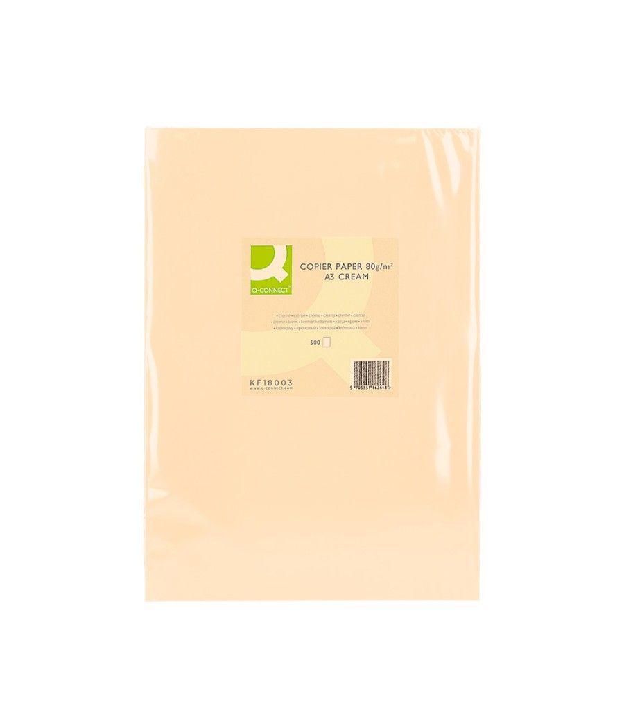 Papel color q-connect din a3 80gr crema paquete de 500 hojas - Imagen 3