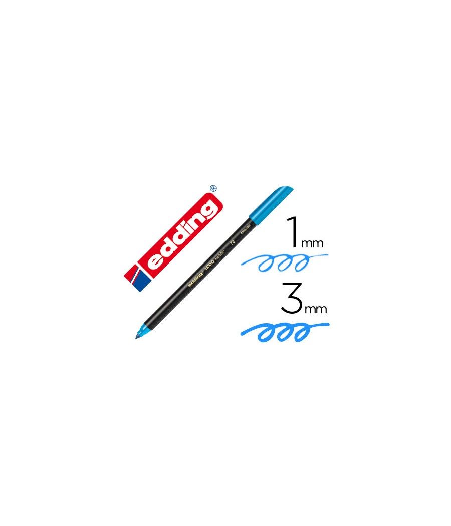 Rotulador edding punta fibra 1200 azul metalizado n 73 punta redonda 1-3 mm PACK 10 UNIDADES - Imagen 2