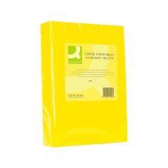 Papel color q-connect din a4 80gr amarillo intenso paquete de 500 hojas - Imagen 4