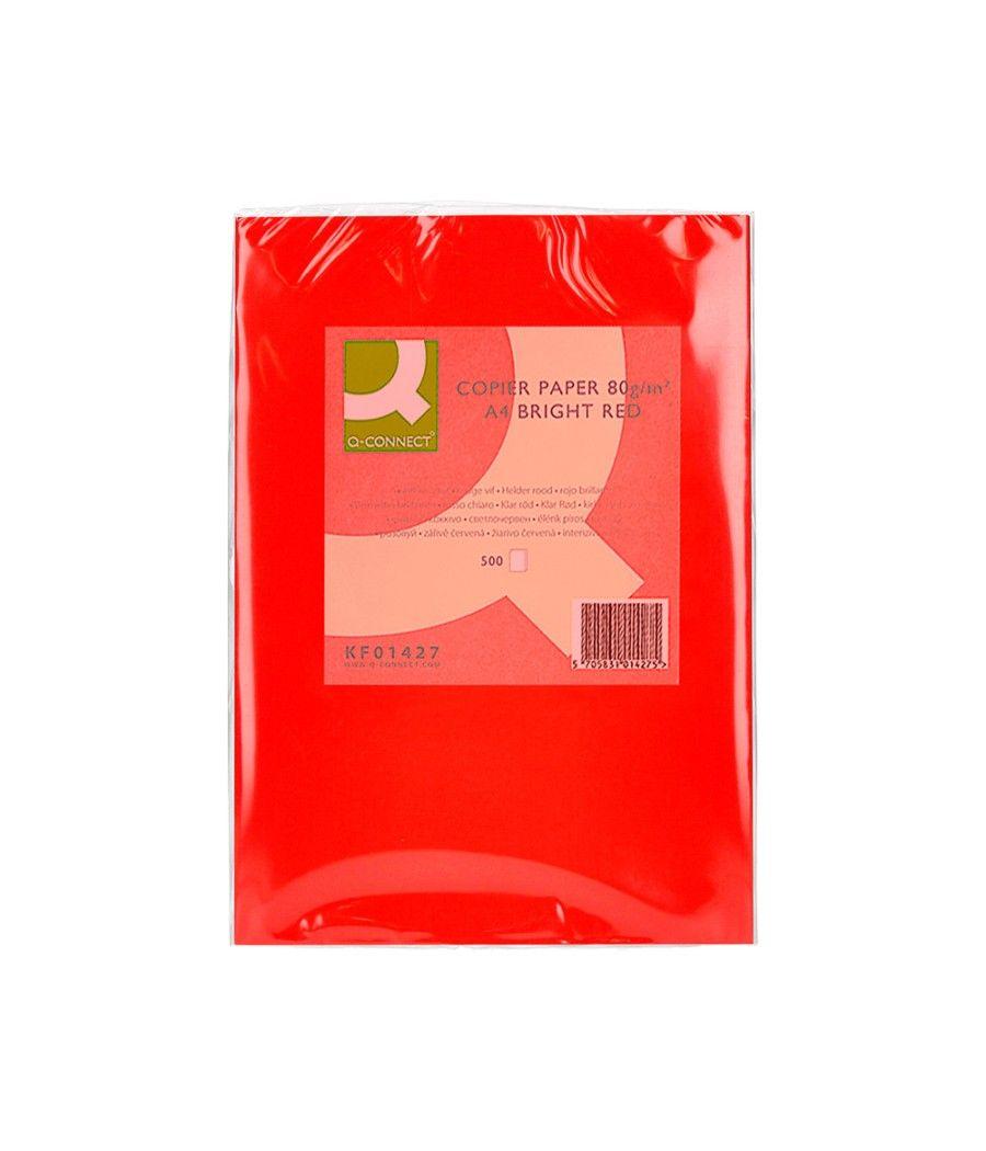 Papel color q-connect din a4 80gr rojo intenso paquete de 500 hojas - Imagen 3