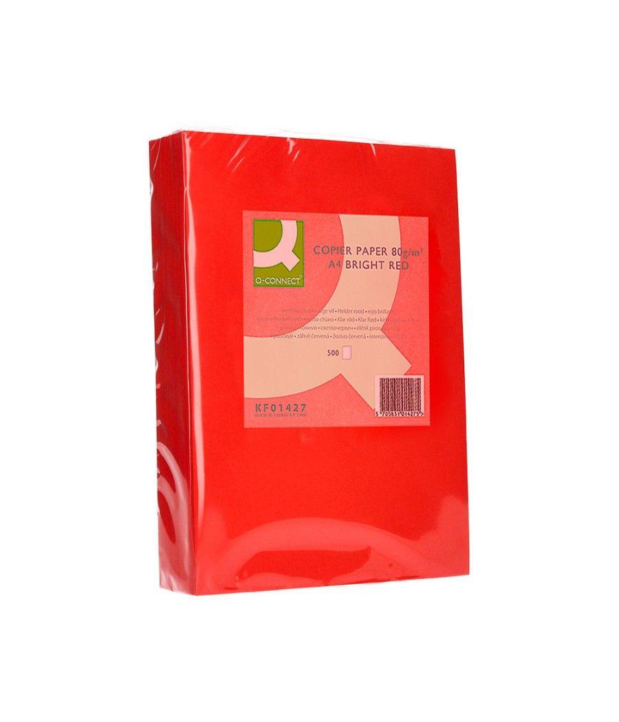Papel color q-connect din a4 80gr rojo intenso paquete de 500 hojas - Imagen 4