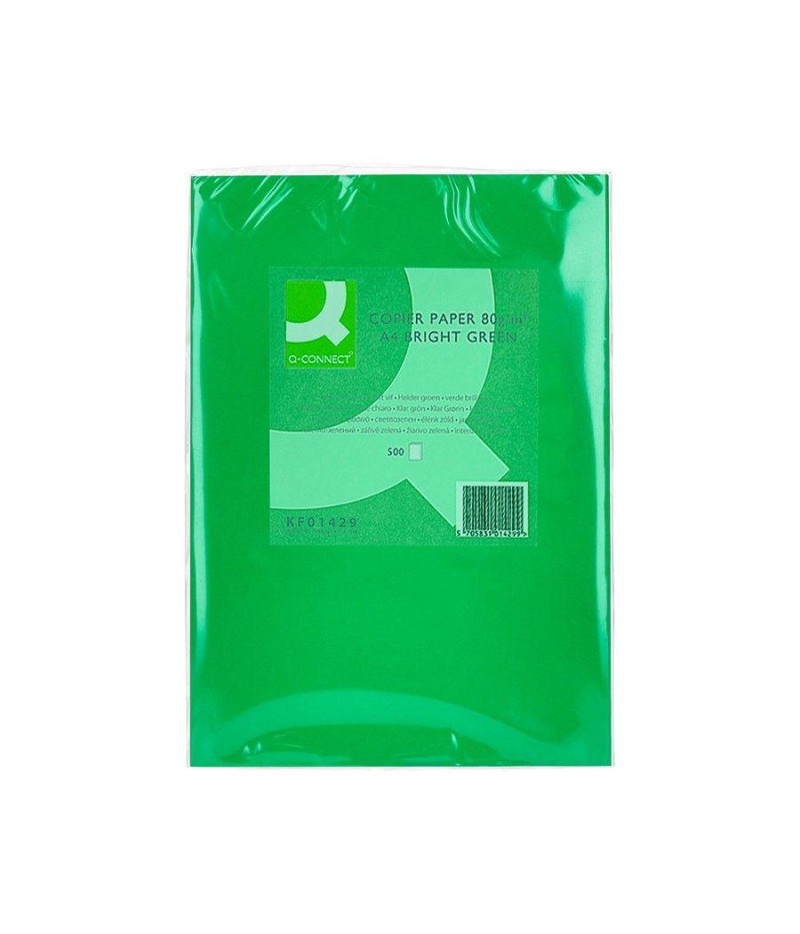 Papel color q-connect din a4 80gr verde intenso paquete de 500 hojas - Imagen 3