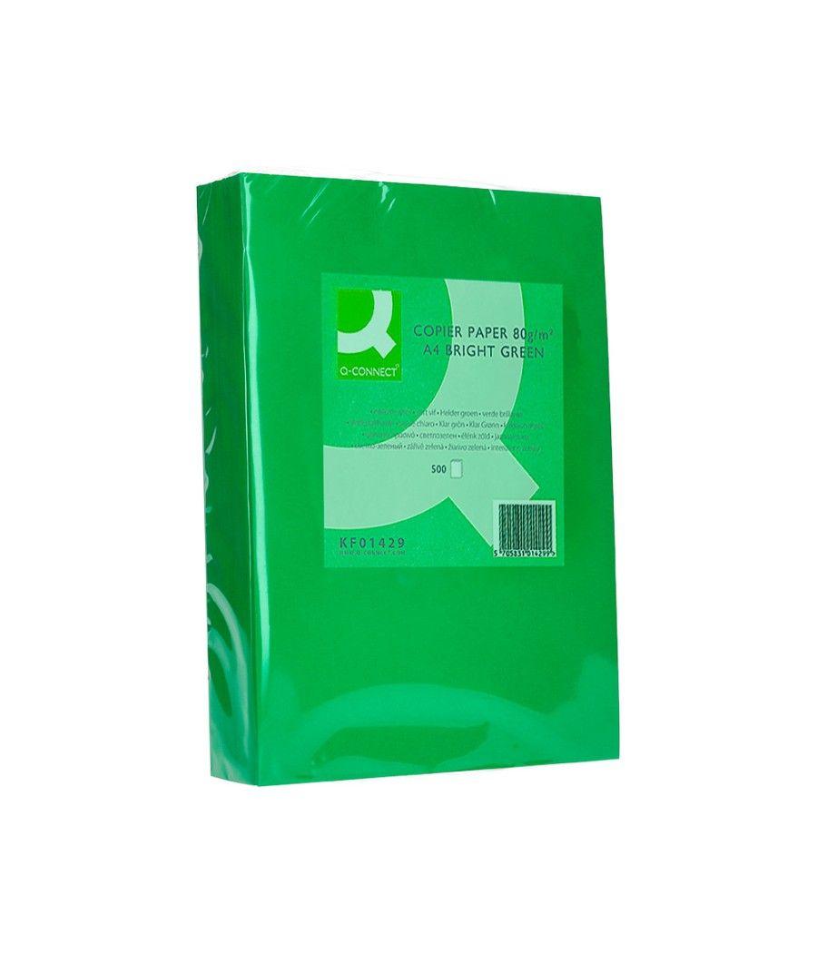 Papel color q-connect din a4 80gr verde intenso paquete de 500 hojas - Imagen 4