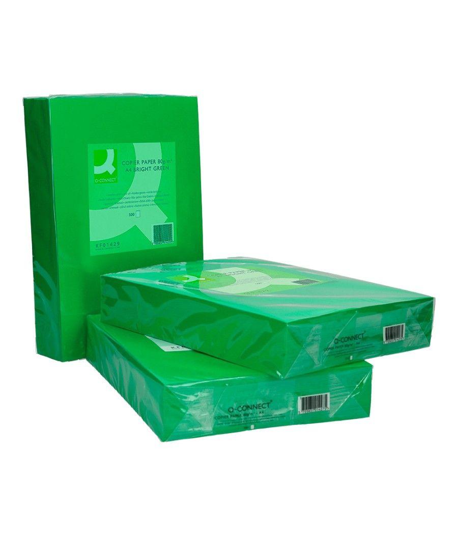 Papel color q-connect din a4 80gr verde intenso paquete de 500 hojas - Imagen 6