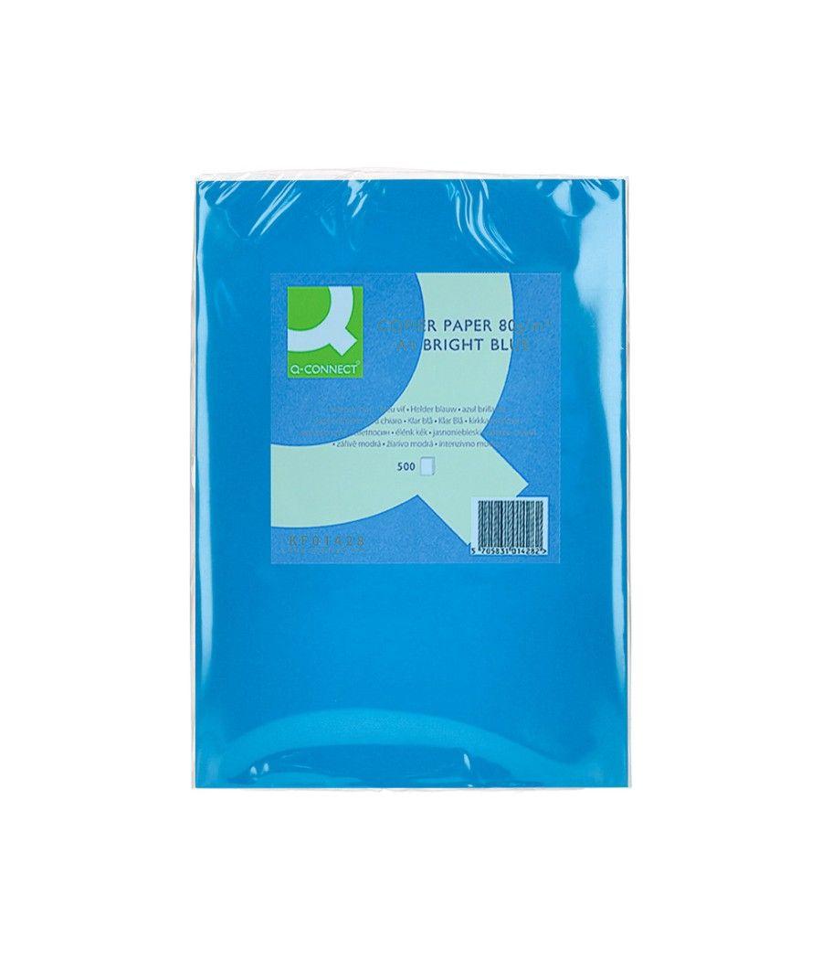 Papel color q-connect din a4 80gr azul intenso paquete de 500 hojas - Imagen 3