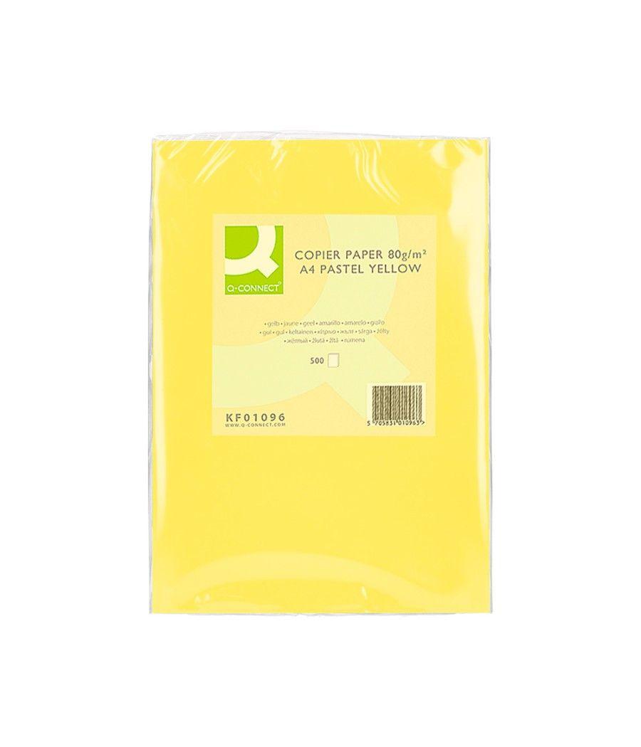 Papel color q-connect din a4 80gr amarillo paquete de 500 hojas - Imagen 3