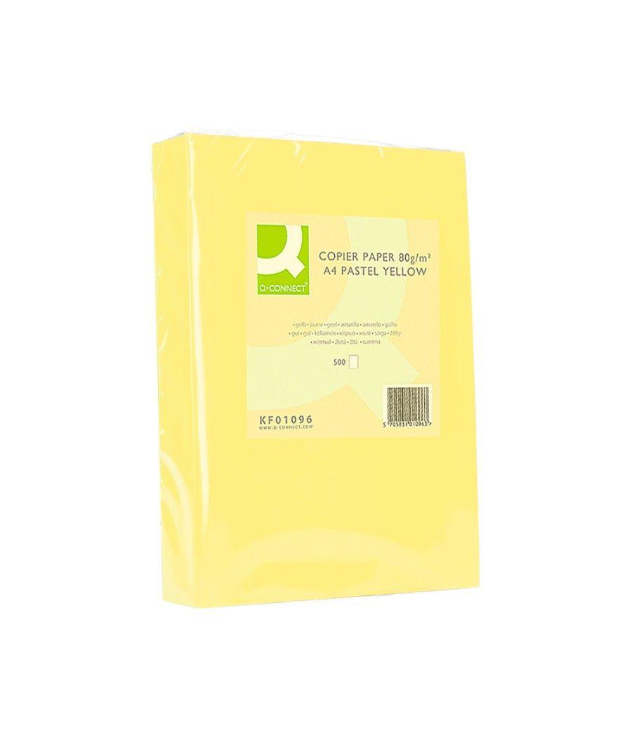 Papel color q-connect din a4 80gr amarillo paquete de 500 hojas - Imagen 4