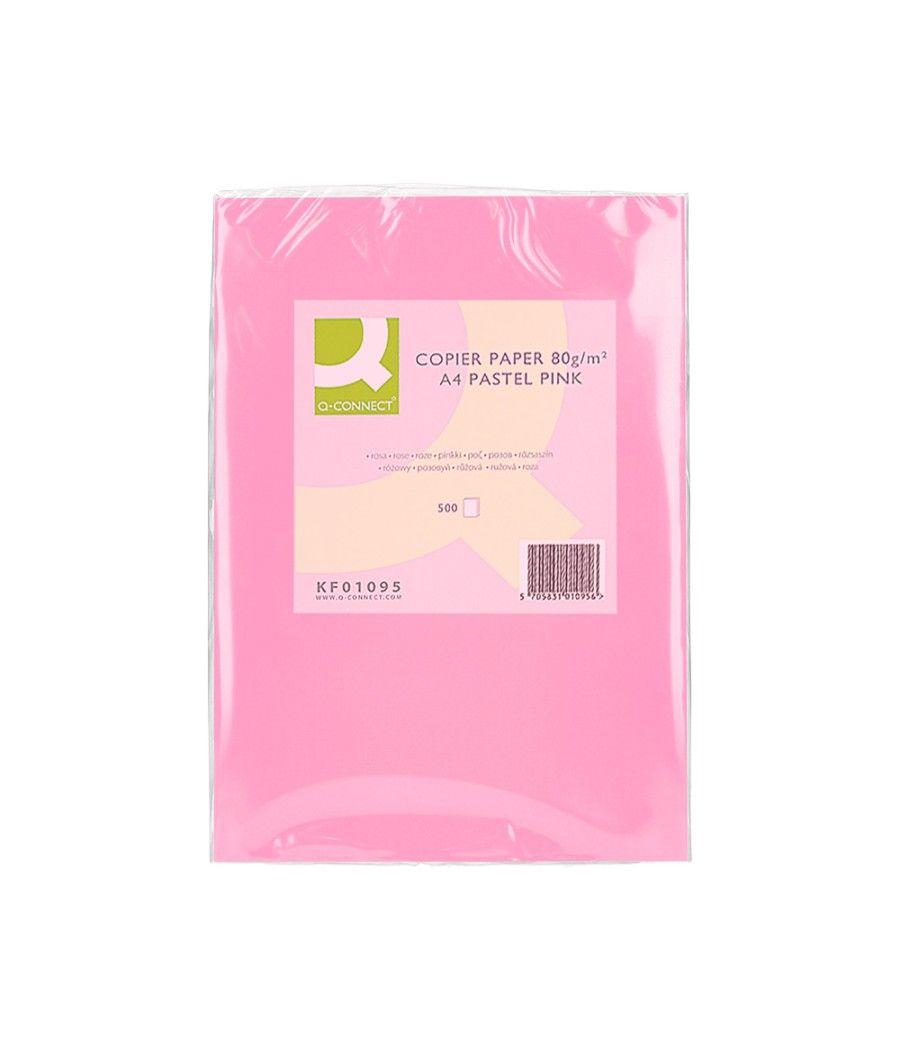 Papel color q-connect din a4 80 gr rosa paquete de 500 hojas - Imagen 3