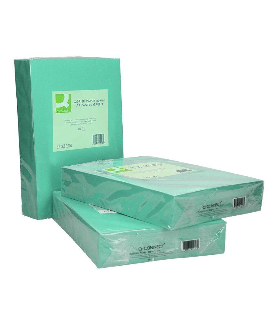Papel color q-connect din a4 80 gr verde paquete de 500 hojas - Imagen 6