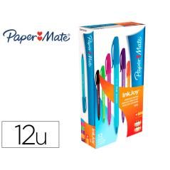 Bolígrafo paper mate inkjoy 100 punta media trazo 1 mm colores surtidos PACK 12 UNIDADES - Imagen 2