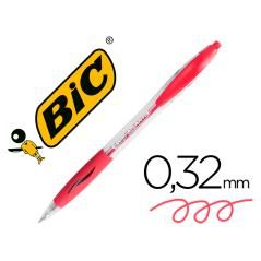 Bolígrafo bic atlantis rojo retráctil tinta aceite punta de 1 mm PACK 12 UNIDADES
