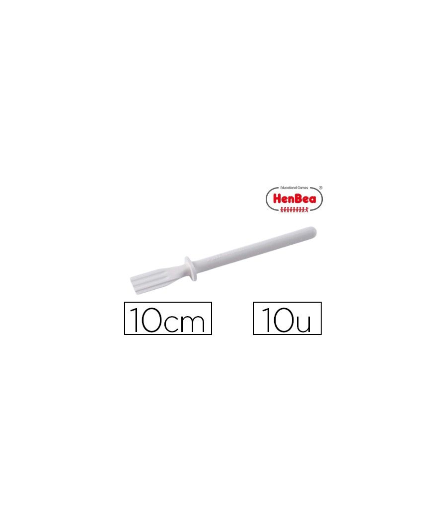 Pincel henbea para cola blanca de plástico flexible 10 cm largo bolsa de 10 uds - Imagen 2