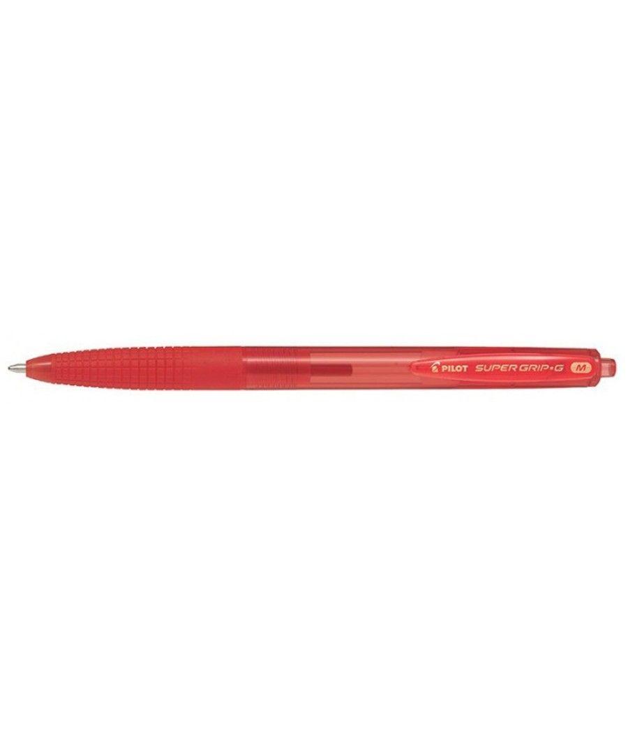 Bolígrafo pilot super grip g rojo retráctil sujecion de caucho tinta base de aceite PACK 12 UNIDADES - Imagen 3