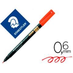 Rotulador lumocolor staedtler retroproyeccion punta de fibra permanente 319-2 rojo punta fina redonda 0.6 mm PACK 10 UNIDADES - 