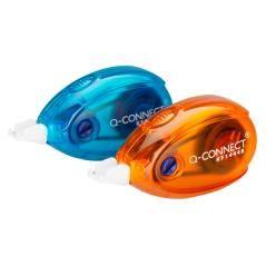 Corrector q-connect cinta blanco 5 mm x 6 mt blister 2 unidades azul y naranja PACK 12 UNIDADES - Imagen 4