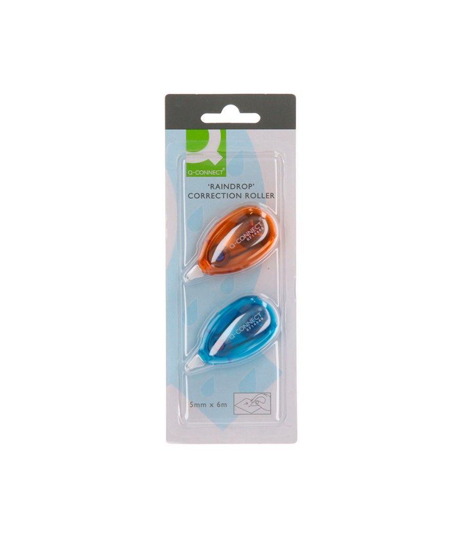 Corrector q-connect cinta blanco 5 mm x 6 mt blister 2 unidades azul y naranja PACK 12 UNIDADES - Imagen 9