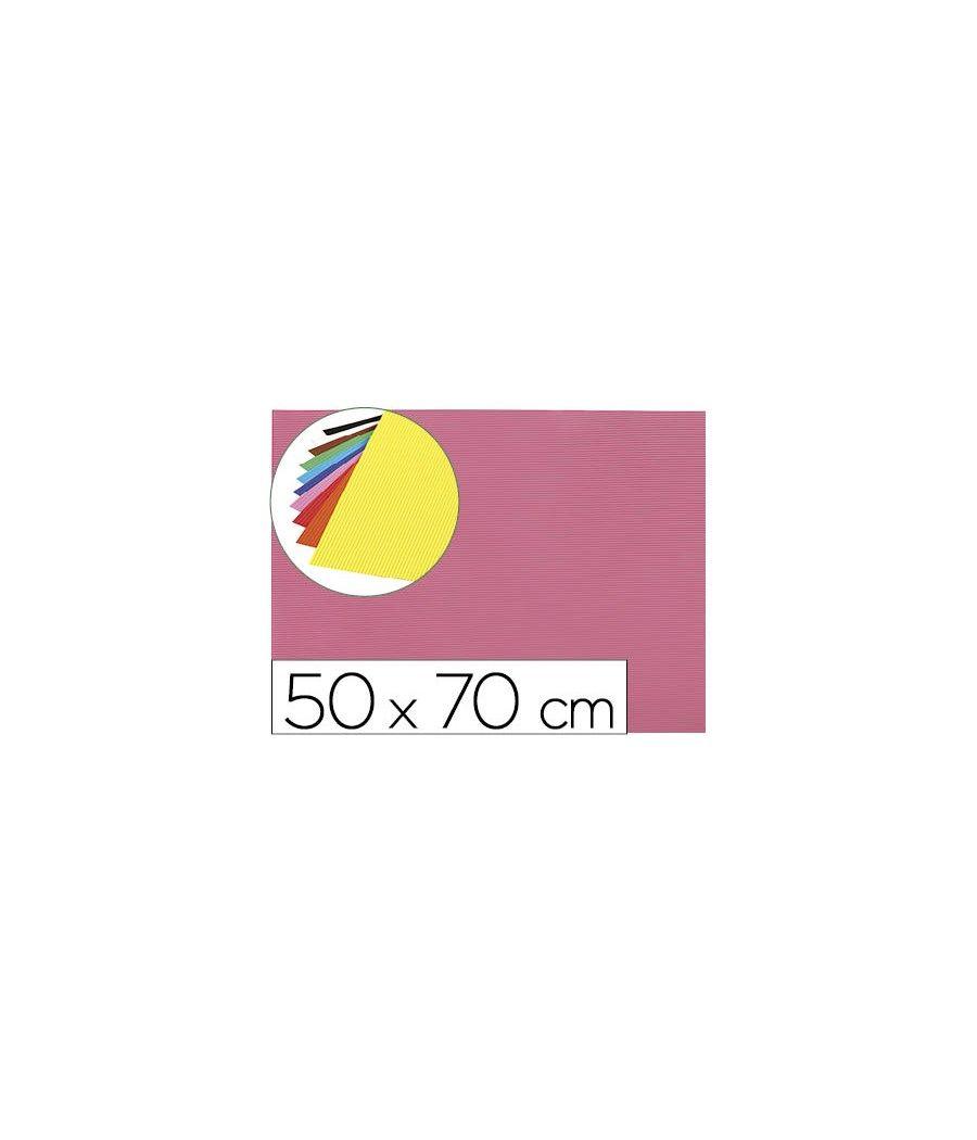 Goma eva ondulada liderpapel 50x70cm 2,2mm de espesor rosa PACK 10 UNIDADES - Imagen 2