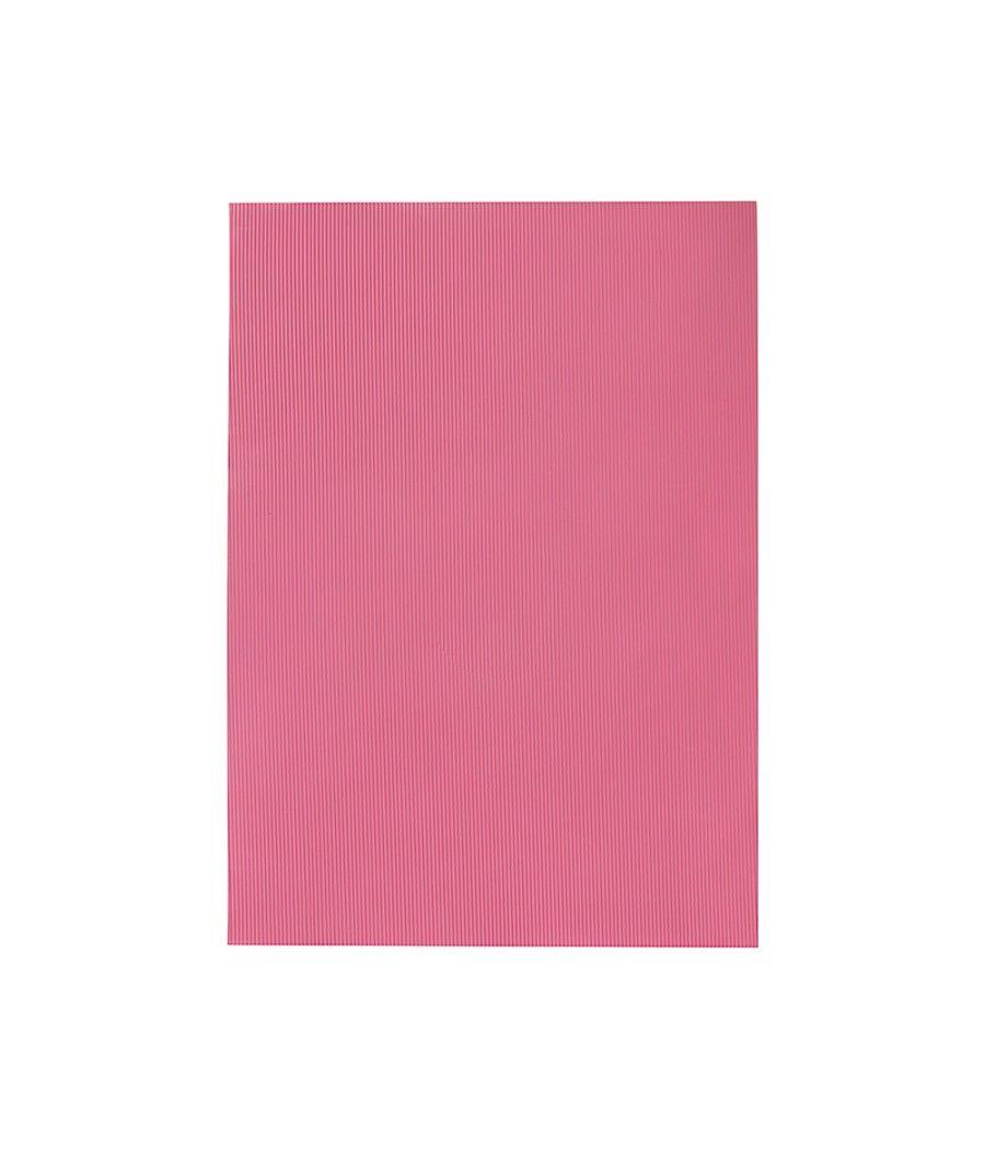 Goma eva ondulada liderpapel 50x70cm 2,2mm de espesor rosa PACK 10 UNIDADES - Imagen 3