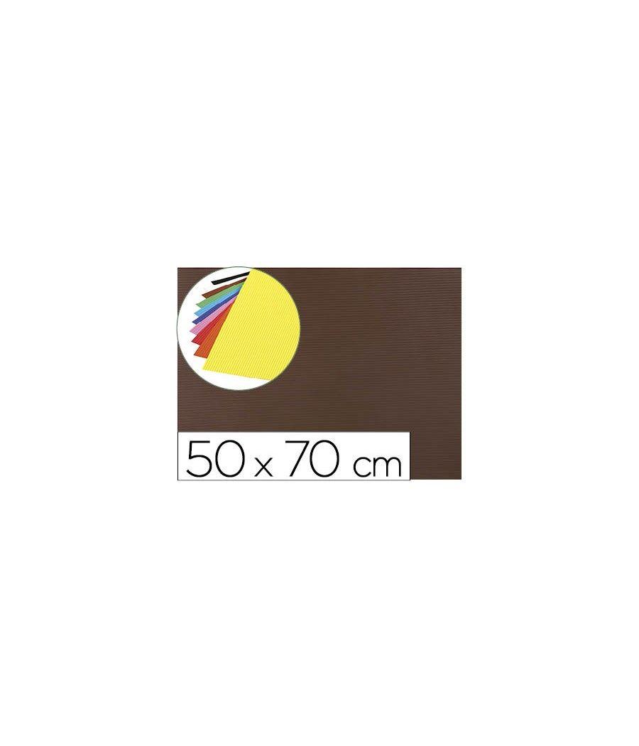Goma eva ondulada liderpapel 50x70cm 2,2mm de espesor marron PACK 10 UNIDADES - Imagen 2