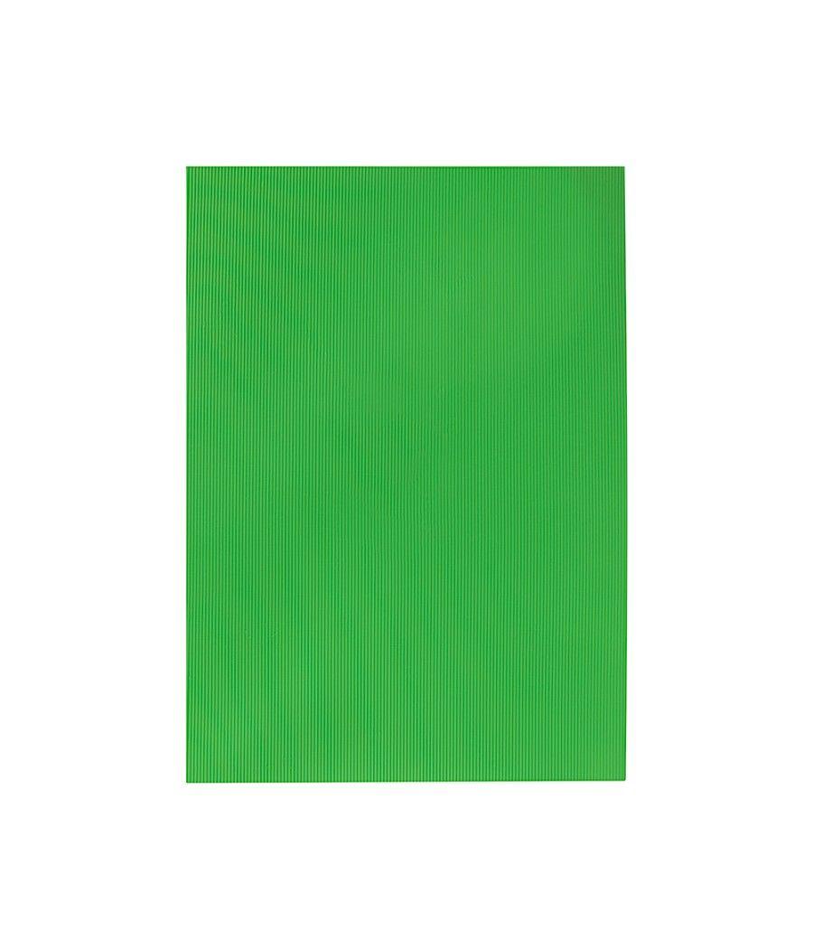 Goma eva ondulada liderpapel 50x70cm 2,2mm de espesor verde PACK 10 UNIDADES - Imagen 3