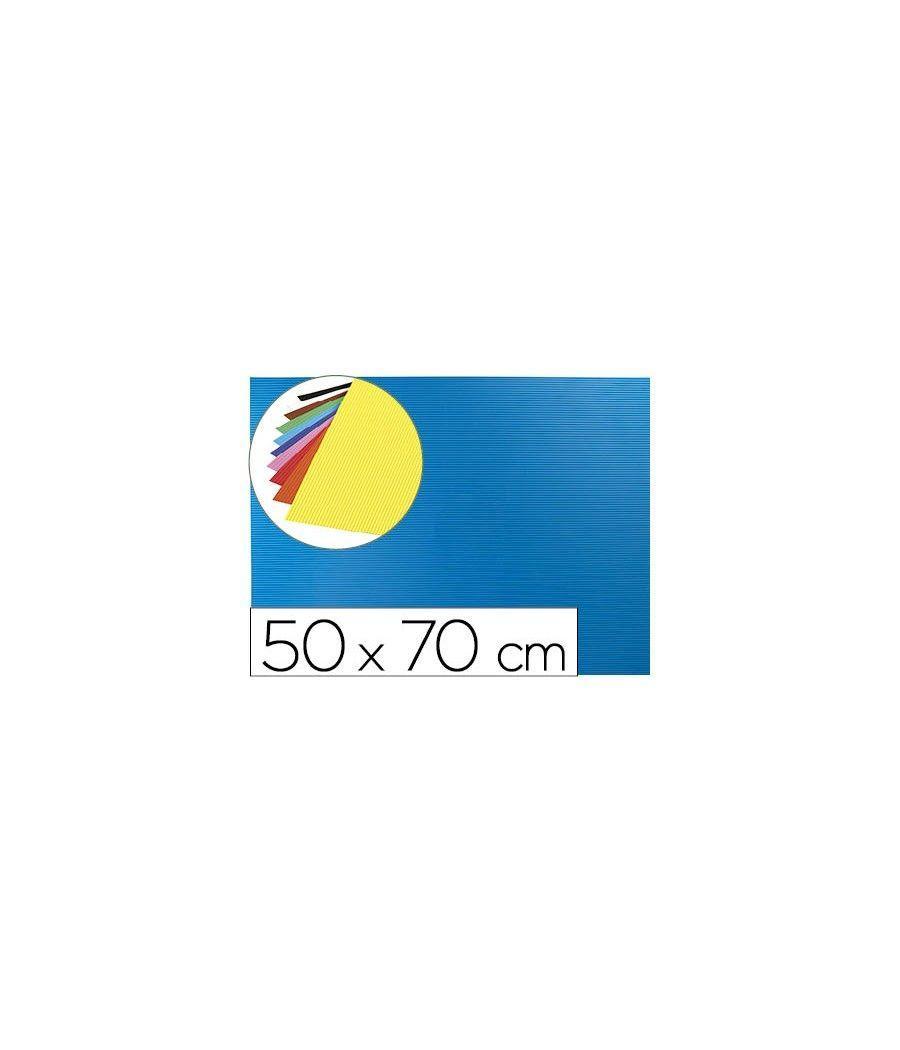 Goma eva ondulada liderpapel 50x70cm 2,2mm de espesor azul claro PACK 10 UNIDADES - Imagen 2