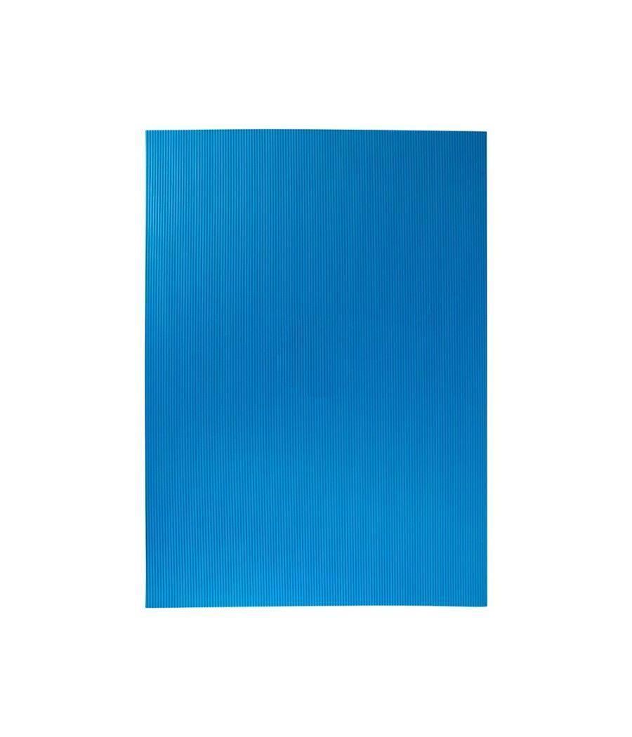 Goma eva ondulada liderpapel 50x70cm 2,2mm de espesor azul claro PACK 10 UNIDADES - Imagen 3
