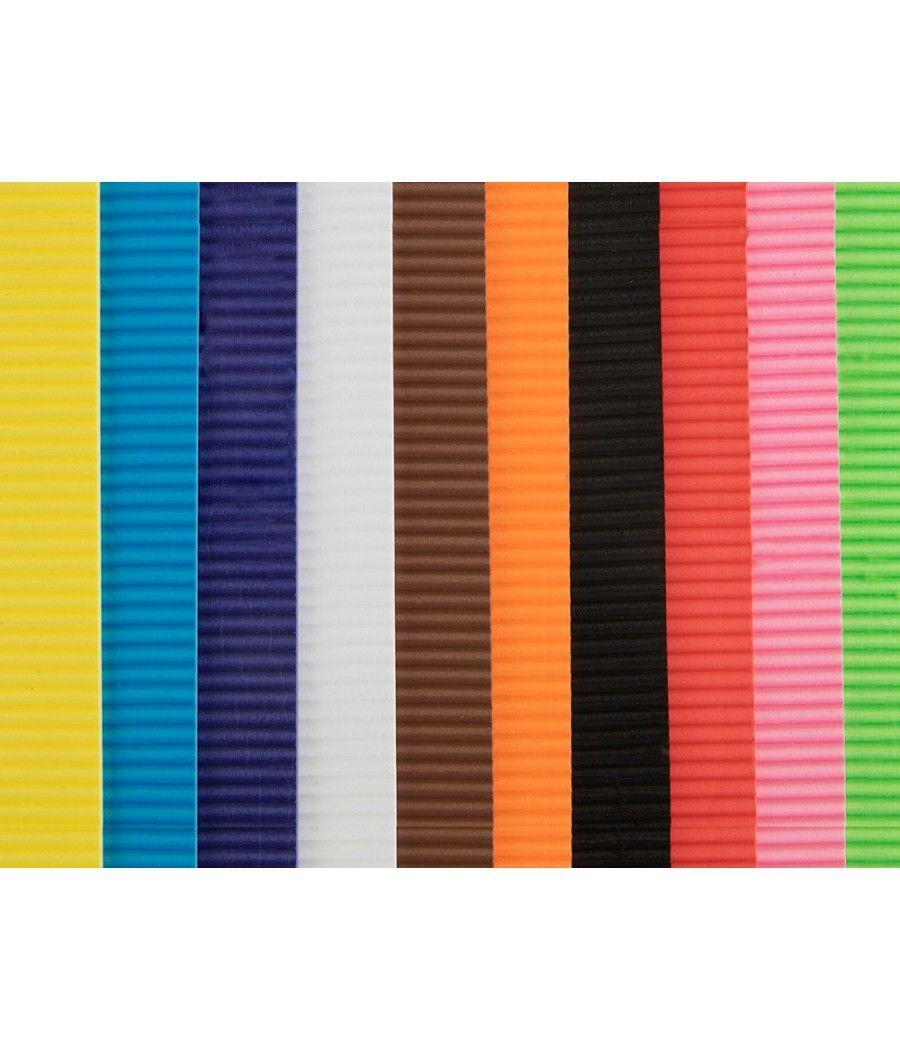 Goma eva ondulada liderpapel 50x70cm 2,2mm de espesor azul claro PACK 10 UNIDADES - Imagen 4