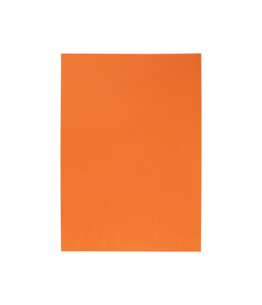 Goma eva ondulada liderpapel 50x70cm 2,2mm de espesor naranja PACK 10 UNIDADES - Imagen 3