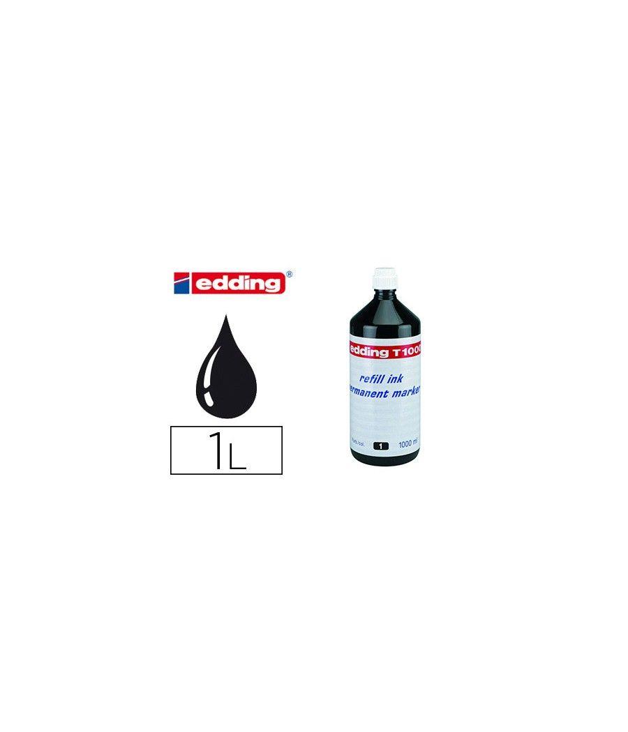 Tinta rotulador edding t-1000 negro frasco de 1 litro - Imagen 2