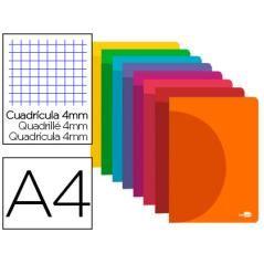 Libreta liderpapel 360 tapa de plástico a4 48 hojas 90g/m2 cuadro 4mm con margen colores surtidos - Imagen 2