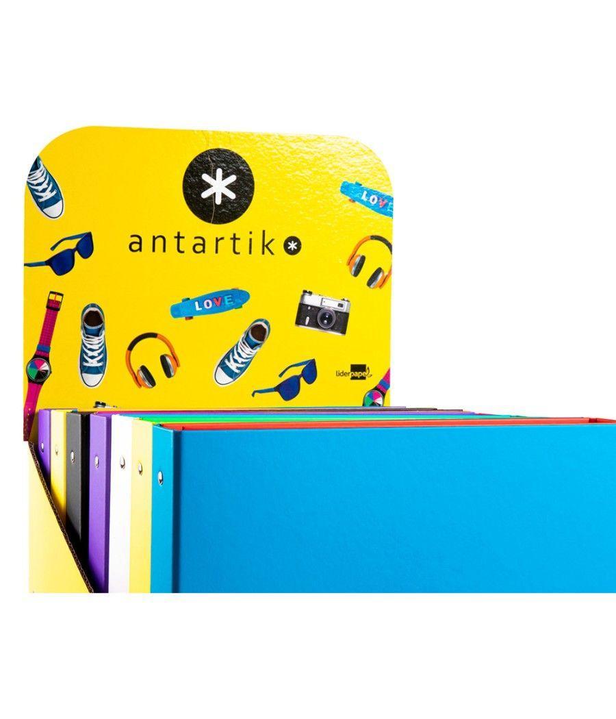 Carpeta 4 anillas 40 mm mixtas liderpapel antartik a4 forrada colores surtidos PACK 10 UNIDADES - Imagen 6