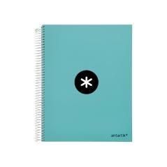 Cuaderno espiral liderpapel a4 micro antartik tapa forrada120h 100 gr cuadro 5mm 5 banda4 taladros color menta - Imagen 3