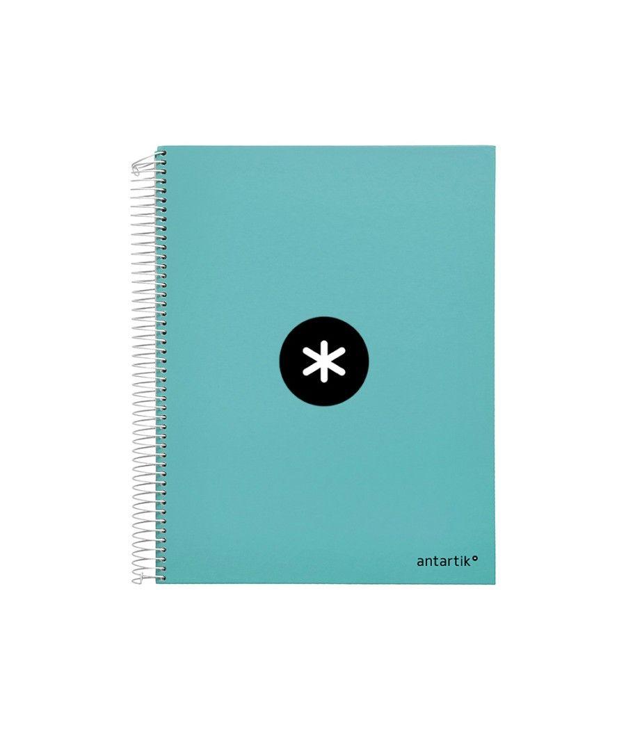 Cuaderno espiral liderpapel a4 micro antartik tapa forrada120h 100 gr cuadro 5mm 5 banda4 taladros color menta - Imagen 3