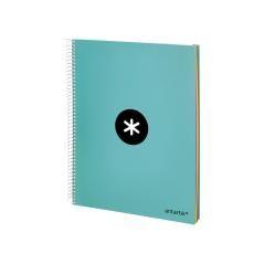 Cuaderno espiral liderpapel a4 micro antartik tapa forrada120h 100 gr cuadro 5mm 5 banda4 taladros color menta - Imagen 5