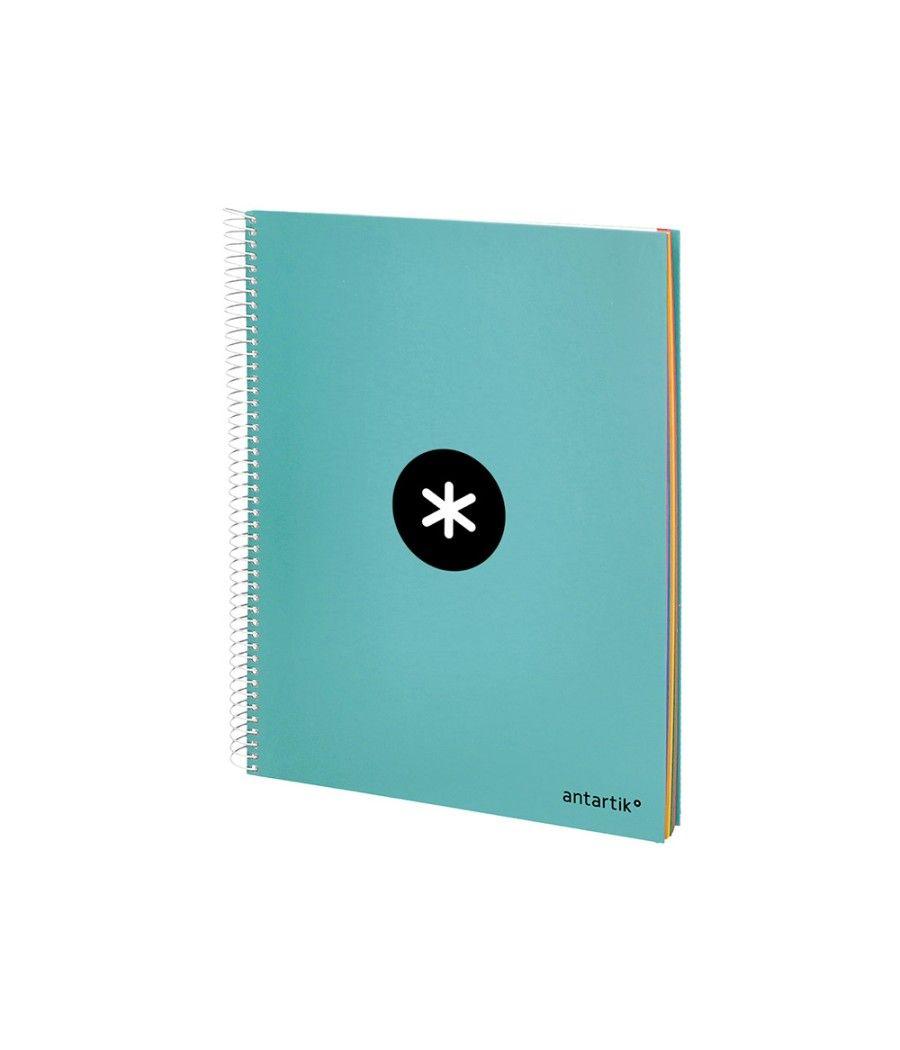 Cuaderno espiral liderpapel a4 micro antartik tapa forrada120h 100 gr cuadro 5mm 5 banda4 taladros color menta - Imagen 5